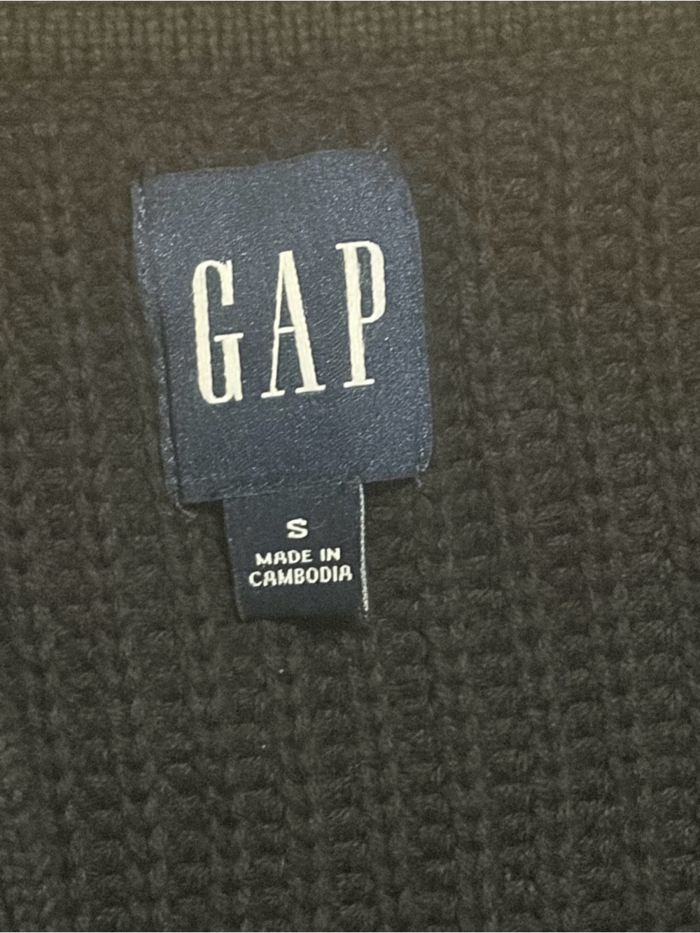 GAP Black Knit Cardigan with Logo Tag - Picture 2 of 2